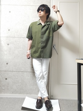 「RADOのアイテム」を使った、kenさん（メンズ・160cm）の夏コーディネート