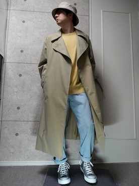 「オールスター」｜「アイテム（トレンチコート）」を使った、kenさん（メンズ・160cm）の冬コーディネート