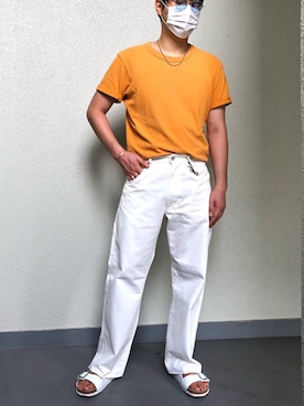 「SEVENDAYS=SUNDAY（セブンデイズサンデイ）のアイテム（チノパンツ）」を使った、ぴろぷんさん（メンズ・174cm）の夏コーディネート