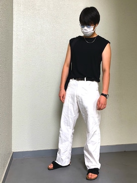 「SEVENDAYS=SUNDAY（セブンデイズサンデイ）のアイテム（チノパンツ）」を使った、ぴろぷんさん（メンズ・174cm）の秋コーディネート