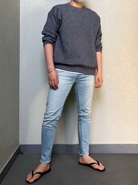「havaianas（ハワイアナス）のアイテム（サンダル）」を使った、ぴろぷんさん（メンズ・174cm）の春コーディネート
