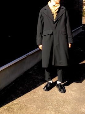 「HARE」｜「アイテム（モカシン/デッキシューズ）」を使った、レッサー🦖さん（メンズ・171cm）の冬コーディネート