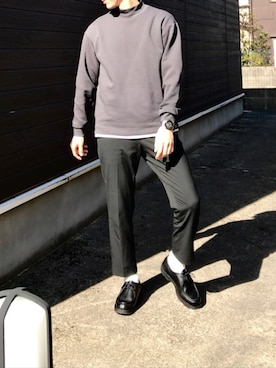 「KLEMAN（クレマン）の＜KLEMAN＞ PADRE/シューズ（モカシン/デッキシューズ）」を使った、レッサー🦖さん（メンズ・171cm）の春コーディネート