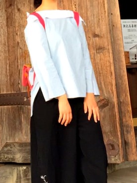 「ARROW（アロー）のアイテム（パンツ）」を使った、さやかさん（レディース・157cm）の秋コーディネート