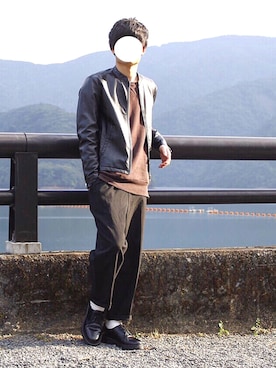 「Champion（チャンピオン）のアイテム（ニット/セーター）」を使った、Ｙｕｔｏさん（メンズ・170cm）の秋コーディネート
