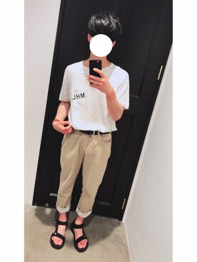「URBAN RESEARCH（アーバンリサーチ）のアイテム（サンダル）」を使った、Ｙｕｔｏさん（メンズ・170cm）の春コーディネート