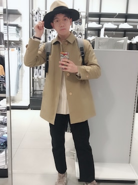 「アイテム（サンバイザー、その他）」を使った、我是菲尔德さん（メンズ・173cm）の春コーディネート