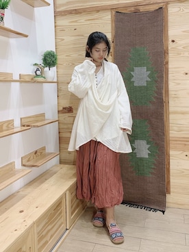 「ゆったりシルエット」｜「アイテム（その他シューズ）」を使った、karenさん（レディース・156cm）の秋コーディネート