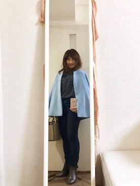 「POOL SIDE（プールサイド）のアイテム（ブーツ）」を使った、ElleRoseさん（レディース・152cm）の春コーディネート