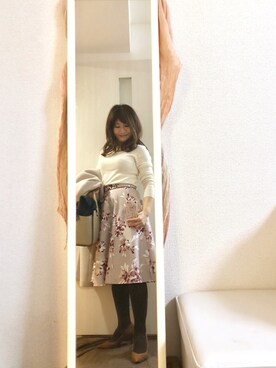 「POOL SIDE（プールサイド）のアイテム（パンプス）」を使った、ElleRoseさん（レディース・152cm）の春コーディネート