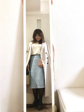 「JUSGLITTY（ジャスグリッティー）のアイテム（ジャケット/アウター）」を使った、ElleRoseさん（レディース・152cm）の春コーディネート