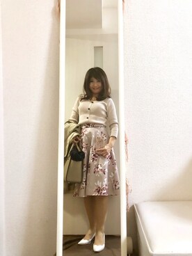 「POOL SIDE（プールサイド）のアイテム（パンプス）」を使った、ElleRoseさん（レディース・152cm）の春コーディネート