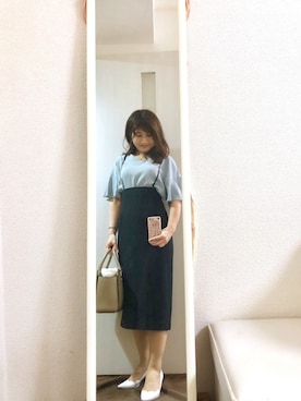 「POOL SIDE（プールサイド）のアイテム（パンプス）」を使った、ElleRoseさん（レディース・152cm）の夏コーディネート