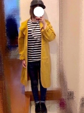 「昨日のコーデ」｜「アイテム（ステンカラーコート）」を使った、はるはなさん（レディース・160cm）の春コーディネート