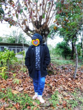 「daily look」｜「アイテム（マウンテンパーカー）」を使った、Yoon Miさん（レディース・154cm）の冬コーディネート