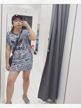 「adidas（アディダス）のアイテム（オールインワン・サロペット）」を使った、w小仙wさん（レディース・166cm）の夏コーディネート