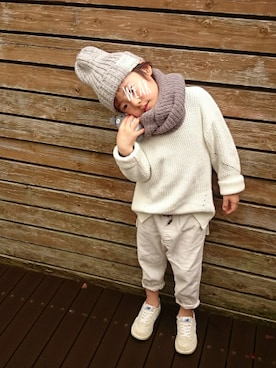「トトロ」｜「アイテム（その他）」を使った、OU.さん（キッズ・110cm）の冬コーディネート