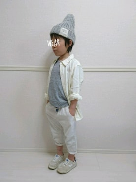 「いっちゃんのアイテム（その他、その他）」を使った、OU.さん（キッズ・130cm）の春コーディネート