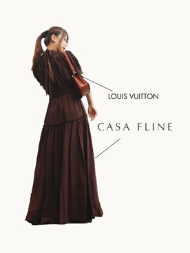 CASA FLINE / カーサフライン pointスリーブロングワンピース