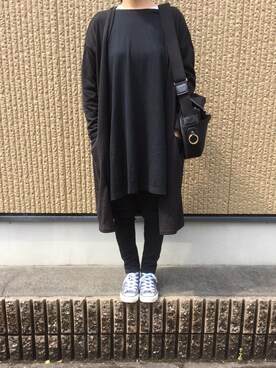 「GAP（ギャップ）のアイテム（チュニック）」を使った、にっこさん（レディース・157cm）の春コーディネート