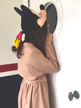 「双子コーデ」｜「アイテム（シャツワンピース）」を使った、yuka❁さん（レディース・168cm）の秋コーディネート