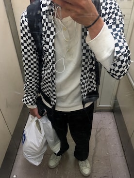 「CONVERSE（コンバース）のCONVERSE コンバース ONE STAR(A) 32340280 OX *WHITE/BLACK （スニーカー）」を使った、NAYAKOHEIさん（メンズ・169cm）の春コーディネート