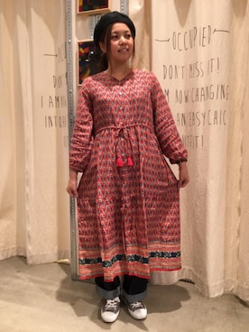 「coen（コーエン）のアイテム」を使った、iku_miさん（レディース・158cm）の秋コーディネート