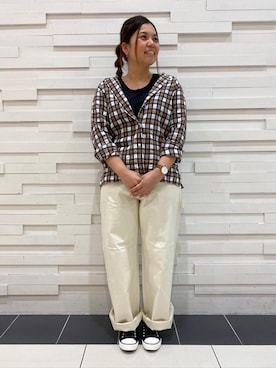 「SMITH'S（スミス）のアイテム（パンツ）」を使った、iku_miさん（レディース・158cm）の秋コーディネート