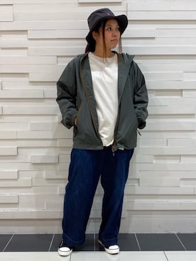 「LOGOS（ロゴス）のアイテム（ジャケット/アウター）」を使った、iku_miさん（レディース・158cm）の秋コーディネート