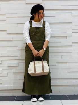 「USAコットン」｜「アイテム（ハンチング/ベレー帽）」を使った、iku_miさん（レディース・158cm）の秋コーディネート