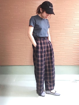 「シルバー」｜「アイテム（スリッポン）」を使った、♡kkk♡さん（レディース・150cm）の秋コーディネート