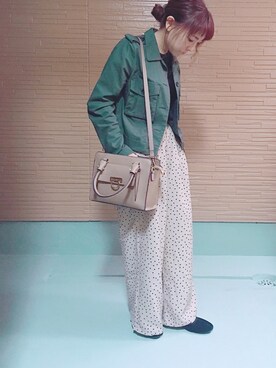 「ドットパンツ」｜「アイテム（スリッポン）」を使った、♡kkk♡さん（レディース・150cm）の秋コーディネート