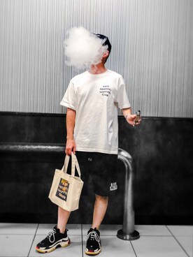 「1017 ALYX 9SM（アリクス）のアイテム（パンツ）」を使った、ひろしさん（メンズ・166cm）の秋コーディネート