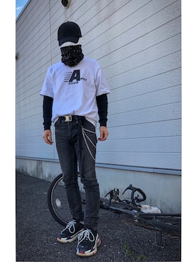 「レイヤードstyle」｜「アイテム（財布/小物）」を使った、ひろしさん（メンズ・166cm）の冬コーディネート