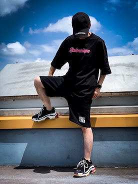 「1017 ALYX 9SM（アリクス）のアイテム（パンツ）」を使った、ひろしさん（メンズ・166cm）の夏コーディネート