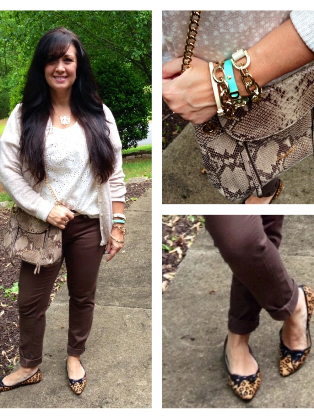 「animal print、BAG、bracelet、cross-body、Cynthia Rowley、Entourage、flats、target、tjmaxx、top」｜Elizabethさん（レディース）の春コーディネートの1枚目の写真