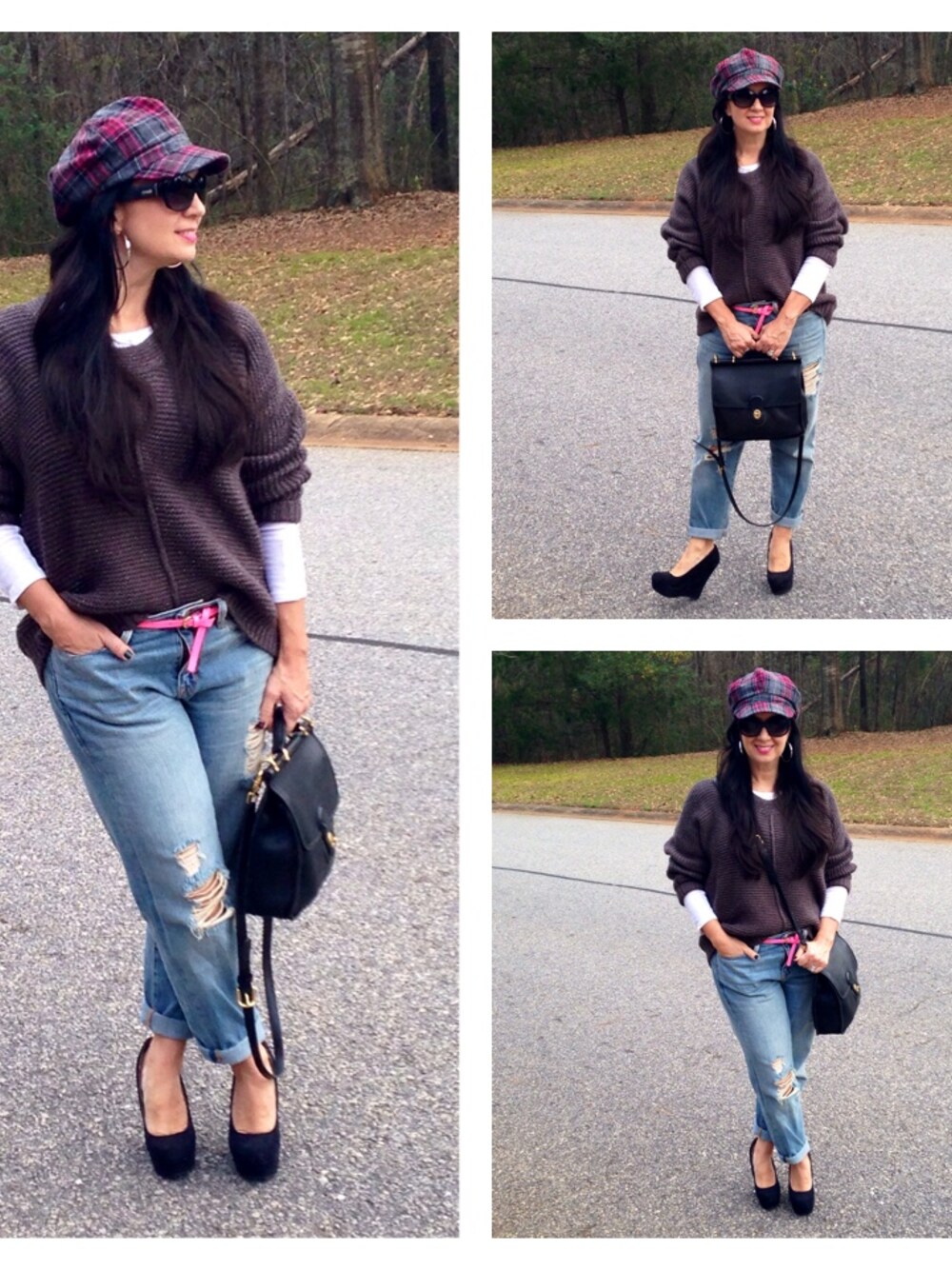「BAG、boyfriend、COACH、cross-body、GAP、jeans」｜Elizabethさん（レディース）の冬コーディネートの1枚目の写真