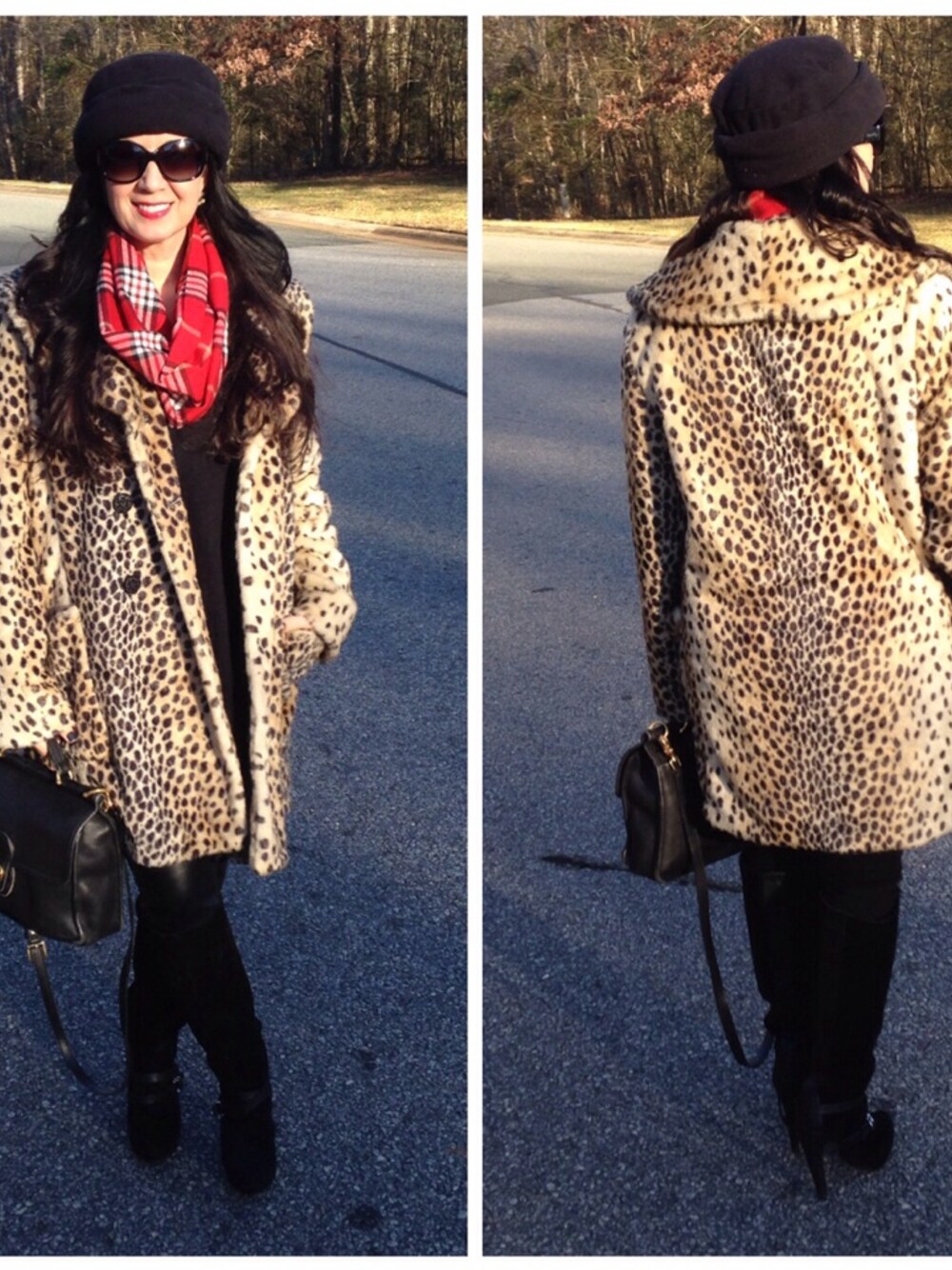 「BAG、COACH、coat、cross-body、FOREVER 21、fur、leopard、vintage」｜Elizabethさん（レディース）の冬コーディネートの1枚目の写真