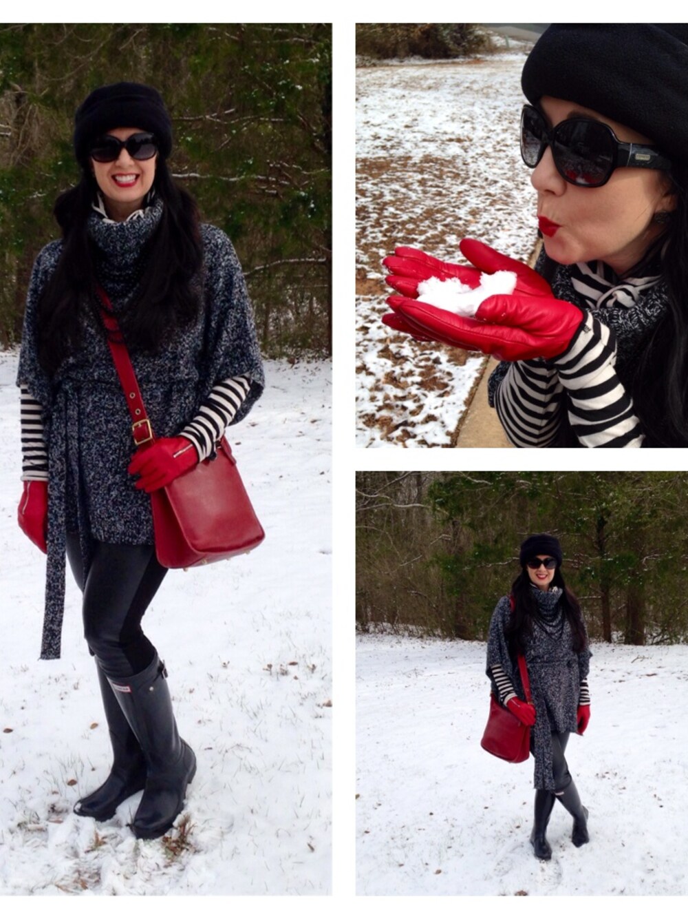 「BAG、boots、COACH、cross-body、Entourage、gloves、HUNTER、leather、leggings、loft」｜Elizabethさん（レディース）の冬コーディネートの1枚目の写真