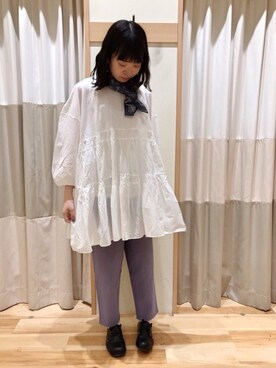 「チュニック」｜「アイテム（財布/小物）」を使った、つかさん（レディース・165cm）の春コーディネート