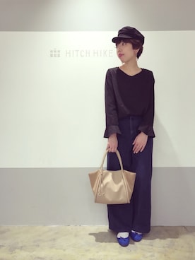 「アイテム（キャスケット）」を使った、KUROさん（レディース・158cm）の冬コーディネート