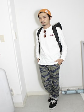 「SERENITY.STILLMOMENT（セレニティースティルモーメント）のアイテム」を使った、Yusukeさん（メンズ・170cm）の春コーディネート