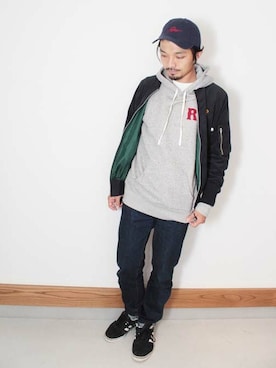 「ROTAR（ローター）のアイテム（帽子）」を使った、Yusukeさん（メンズ・170cm）の秋コーディネート