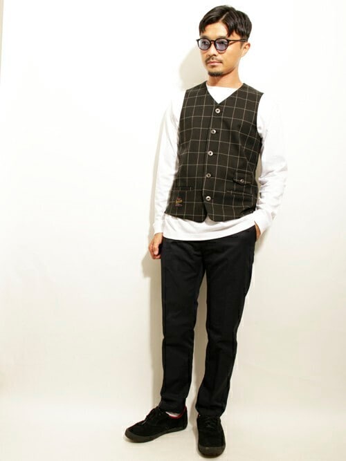 ROTAR（ローター） ベスト Windowpane Stretch Vest ウィンドウペン 
