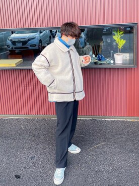 「LOOPのアイテム（ジャケット/アウター）」を使った、隼大さん（メンズ・165cm）の冬コーディネート