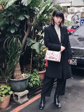 「ONCE UPON A TIME（ワンス　アポン　ア　タイム）のアイテム（ジャケット/アウター）」を使った、糸俞さん（レディース・160cm）の春コーディネート