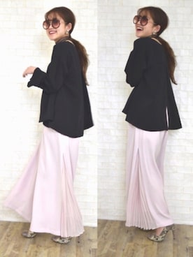 「プリーツ」｜tsurumayu☆さん（レディース・153cm）の冬コーディネート