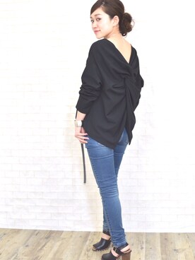 「k*（ケイ）のアイテム（トップス）」を使った、tsurumayu☆さん（レディース・153cm）の春コーディネート