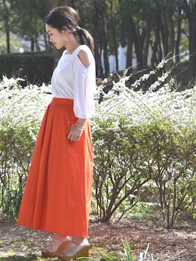 「LHELBIE（レルビエ）のアイテム」を使った、tsurumayu☆さん（レディース・153cm）の春コーディネート