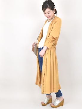 「アイテム（ドラムバッグ）」を使った、tsurumayu☆さん（レディース・153cm）の春コーディネート